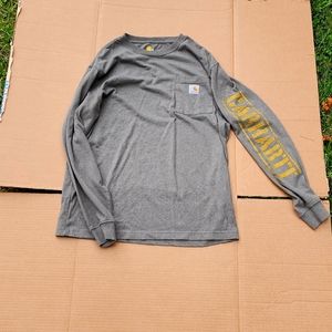 LOOSE FIT HEAVYWEIGHT LONG-SLEEVE POCKET DOG GRAPHIC T-SHIRT